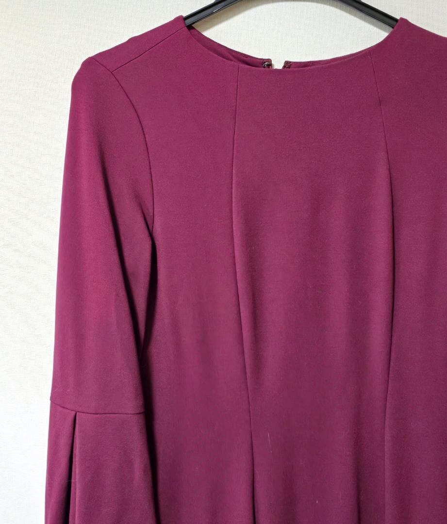 PINKY&DIANNE ベルスリーブベルト付き ワンピース ピンク