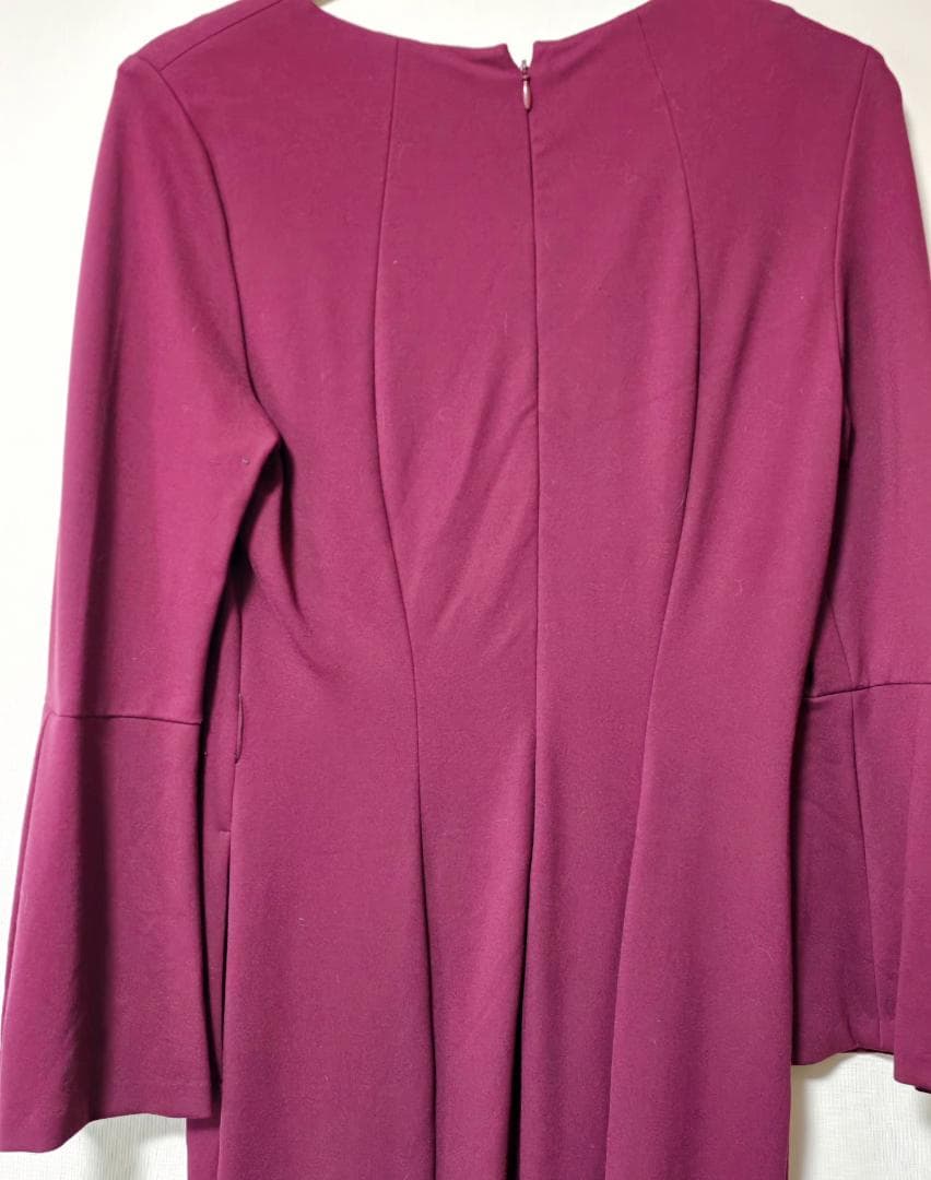 PINKY&DIANNE ベルスリーブベルト付き ワンピース ピンク