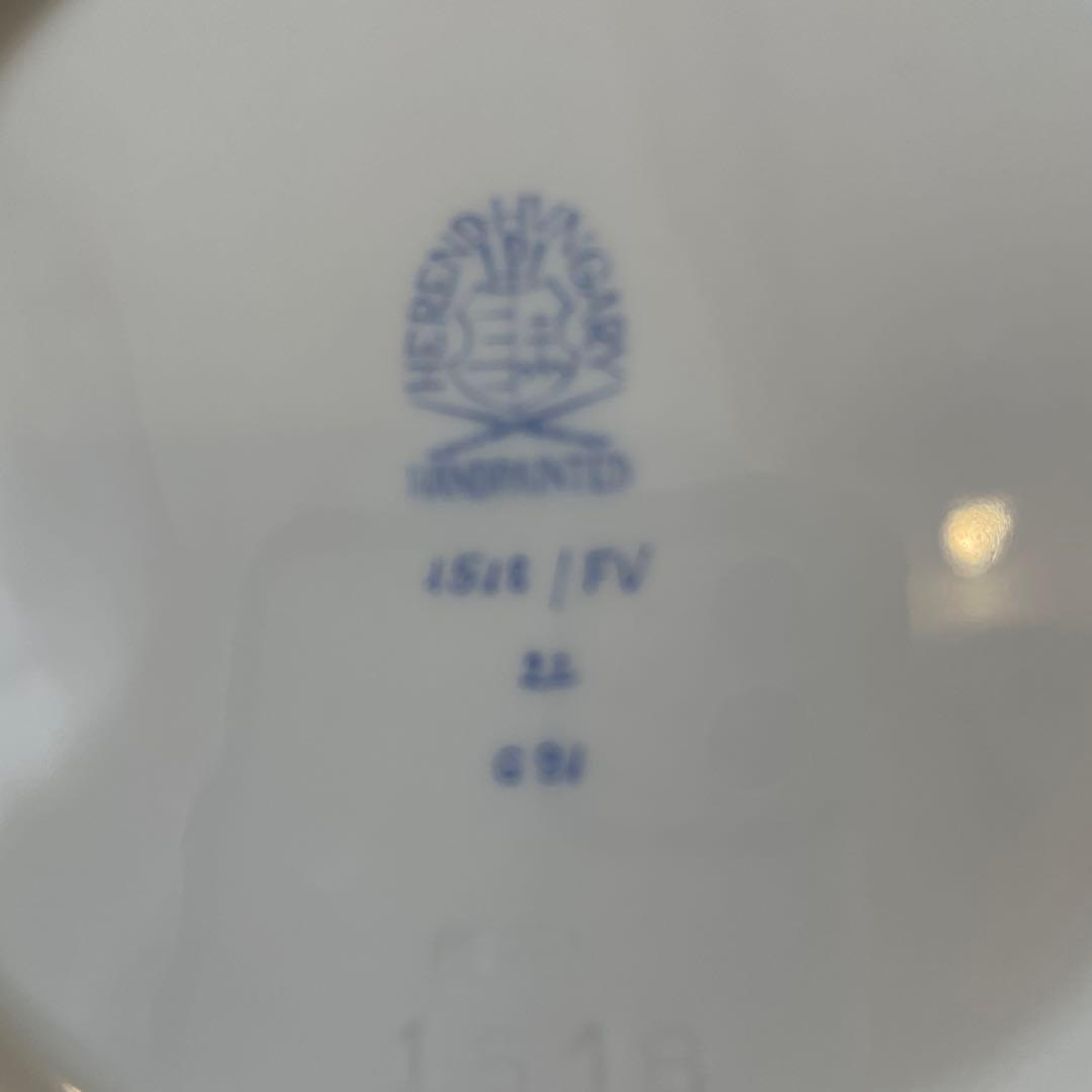 s*e様 ヘレンド　インドの華　緑色植物模様 波形プレート3枚　セット