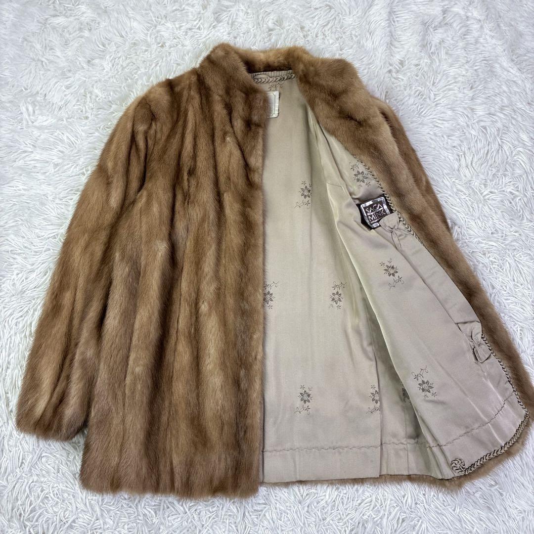 SAGA MINKサガミンク　ミンクファーコート　銀タグ　高級　Lサイズ