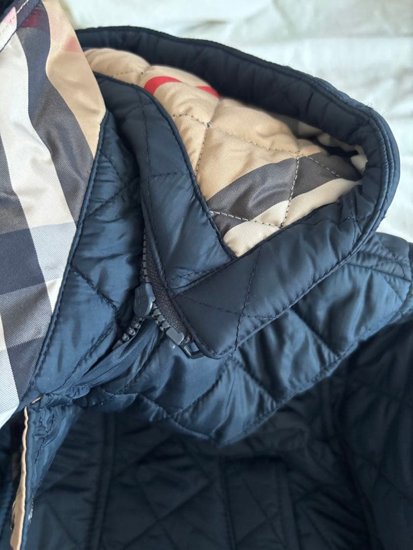 バーバリー キルティングジャケット コート ネイビー