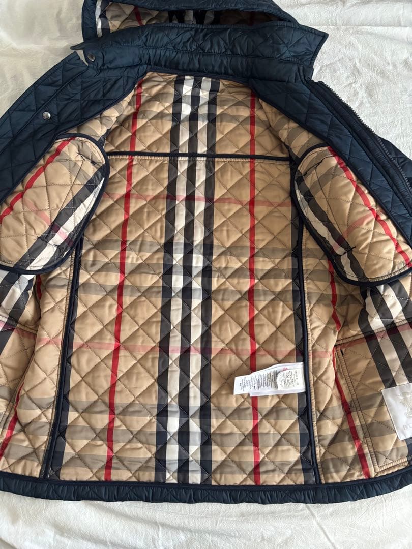 バーバリー キルティングジャケット コート ネイビー
