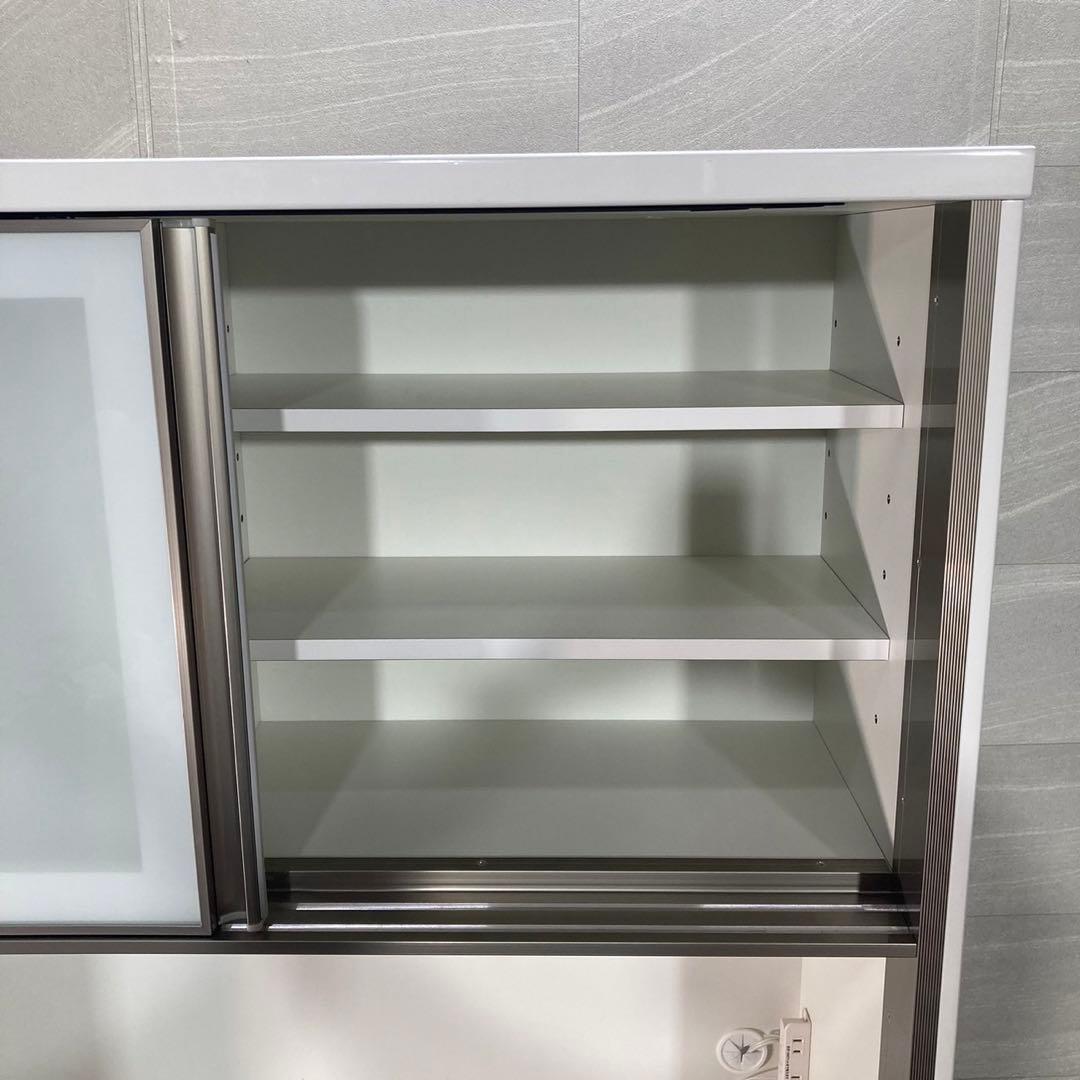 ニトリ 食器棚 幅120cm プラウド キッチンボード 完成品 白 d4062