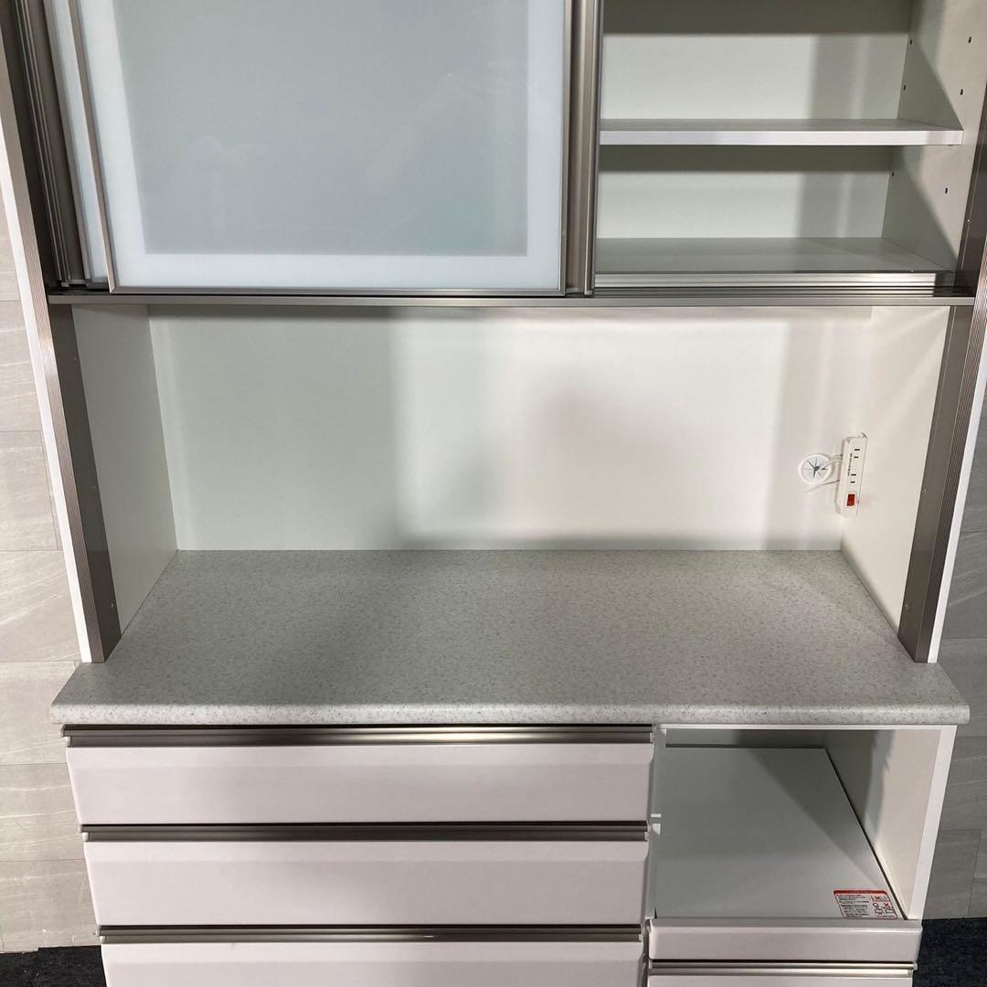 ニトリ 食器棚 幅120cm プラウド キッチンボード 完成品 白 d4062