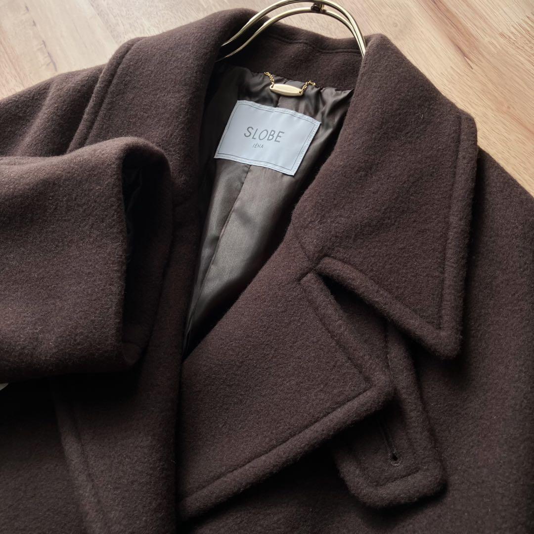 【新品】【23AW】SLOBE IENA メルトンビッグPコート スタンドカラー