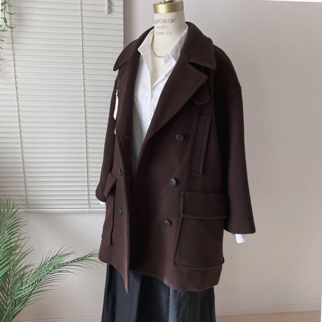 【新品】【23AW】SLOBE IENA メルトンビッグPコート スタンドカラー