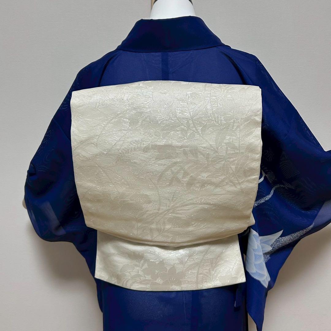 薄物　夏着物　絽　化繊　訪問着　フルセット　モ32