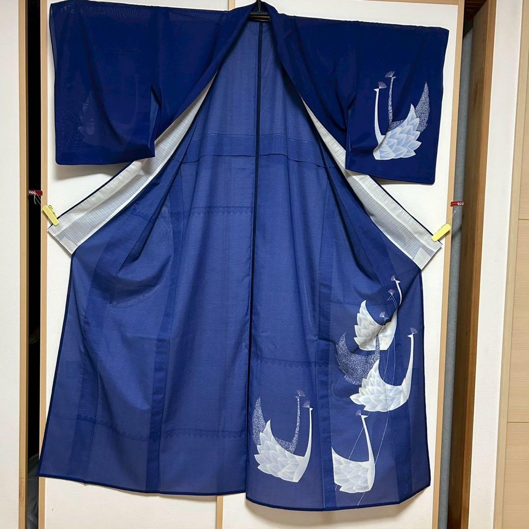 薄物　夏着物　絽　化繊　訪問着　フルセット　モ32