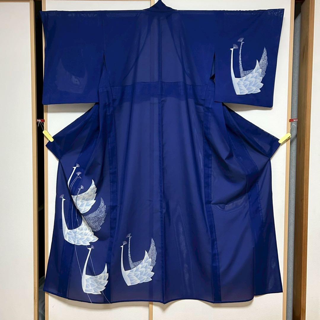 薄物　夏着物　絽　化繊　訪問着　フルセット　モ32