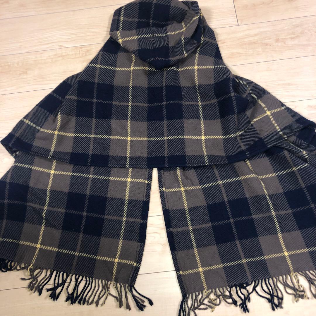 BURBERRY BLUE LABEL 大判ストール ポンチョ ノバチェック