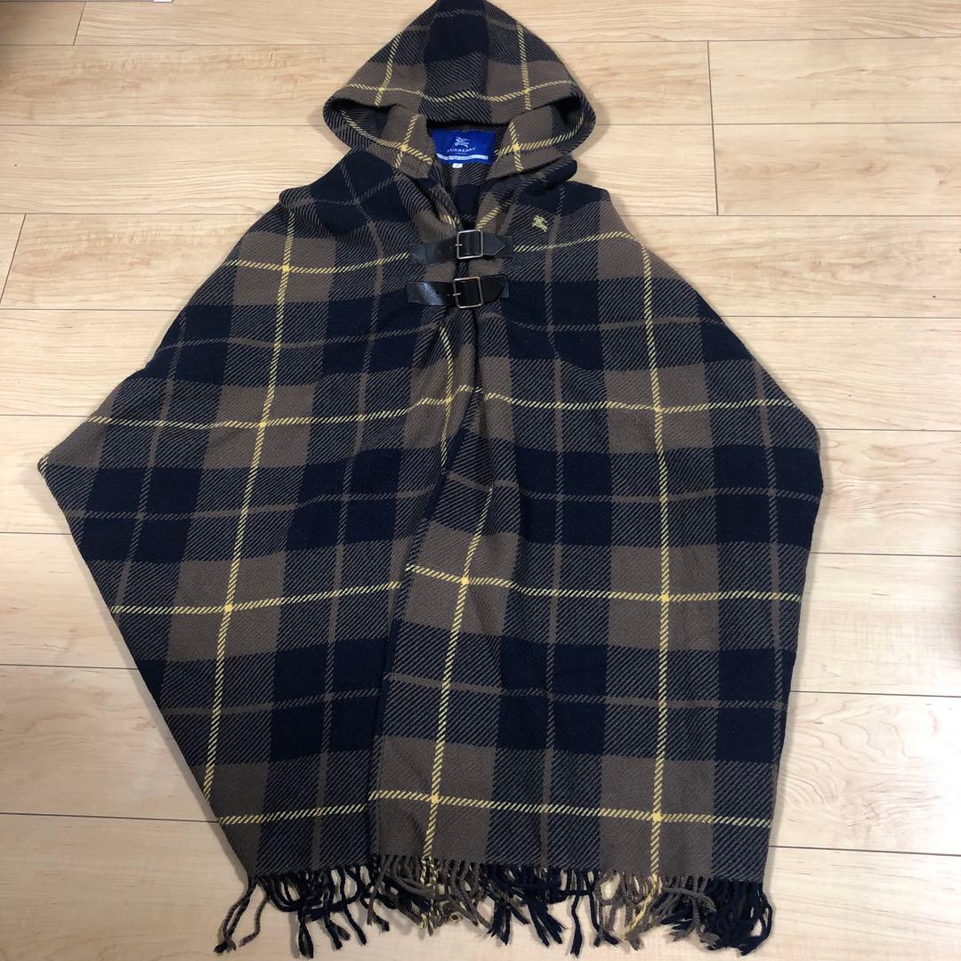 BURBERRY BLUE LABEL 大判ストール ポンチョ ノバチェック
