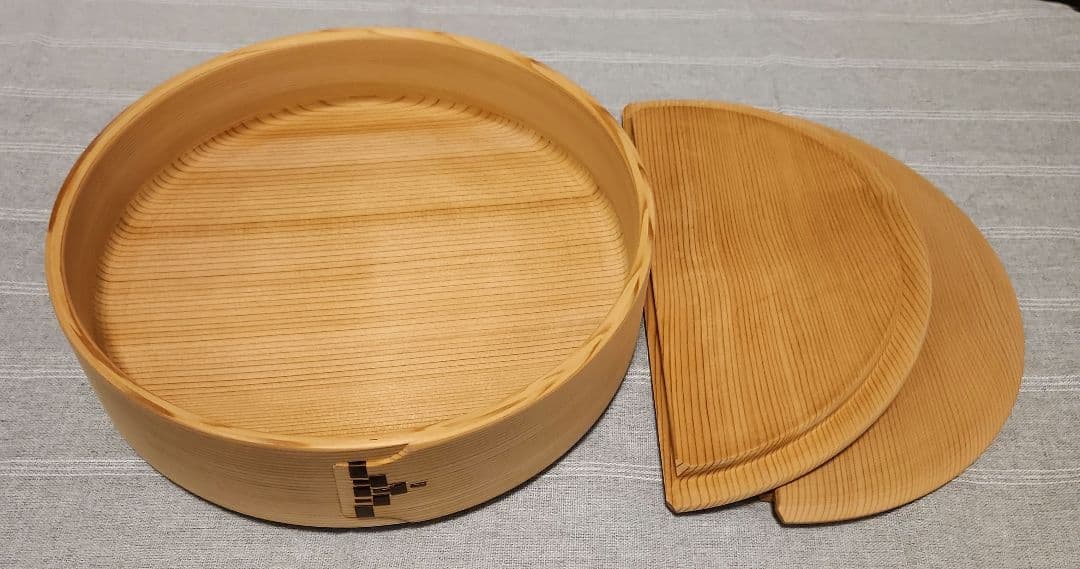 【新品未使用】柴田慶信商店　飯切　曲げわっぱ おひつ　天然秋田杉（八寸）