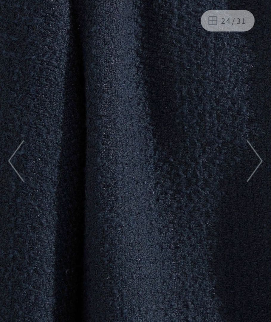 ツイードノーカラージャケット　サイズ38