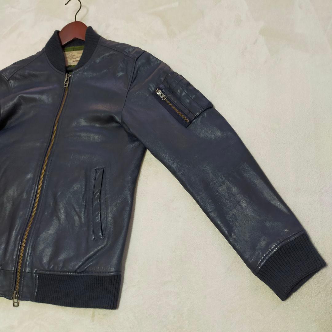 AVIREX　羊革　オールレザーMA-1　Мサイズ