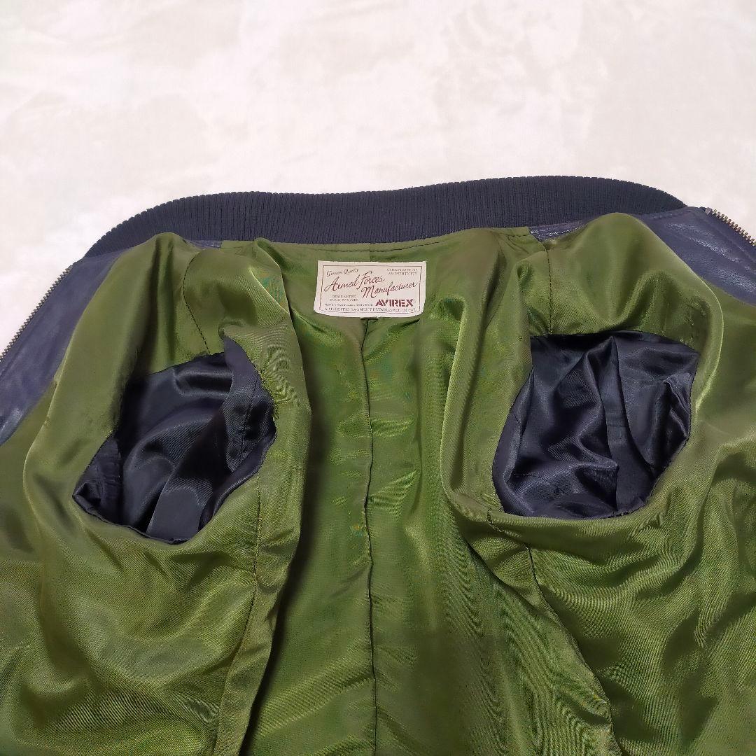 AVIREX　羊革　オールレザーMA-1　Мサイズ