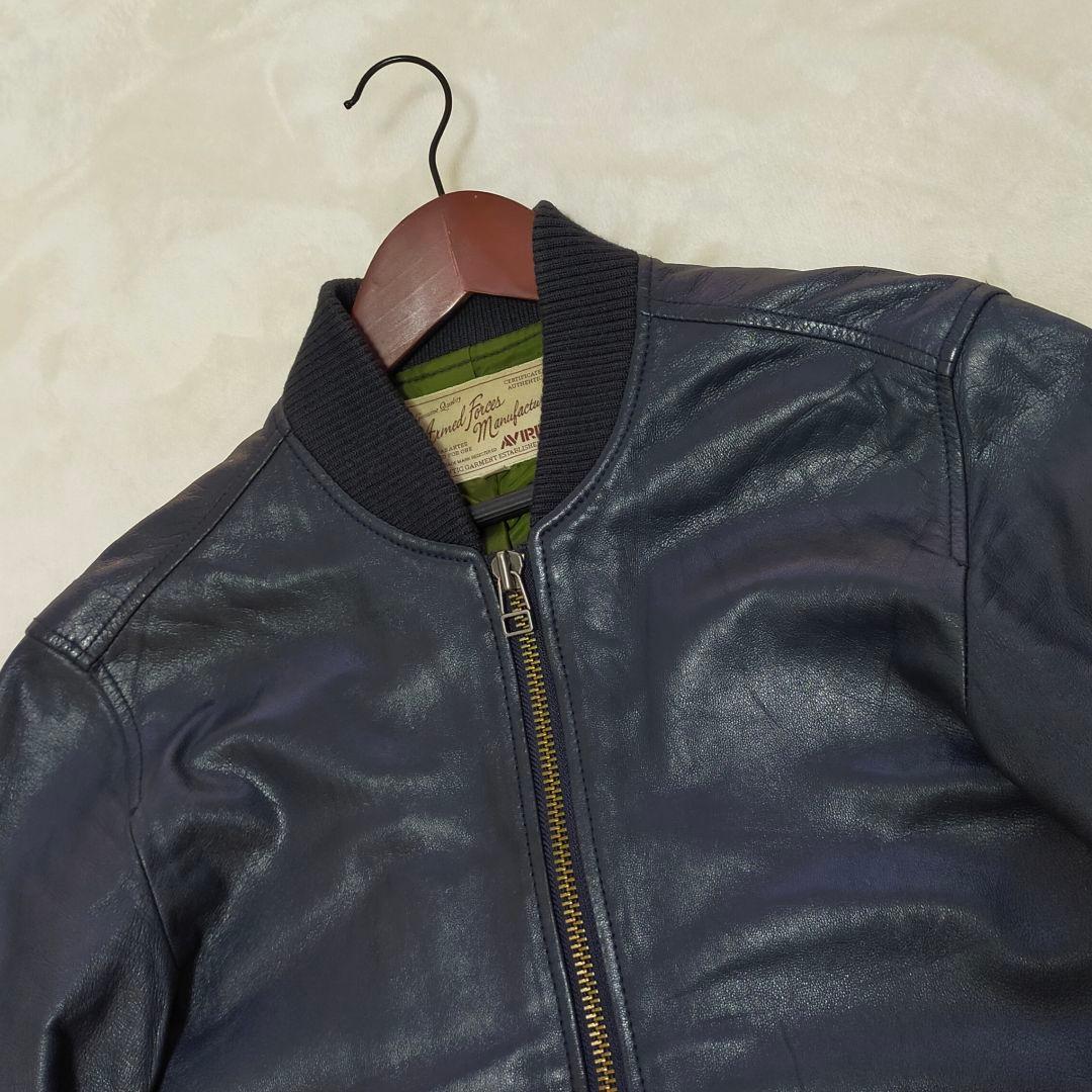 AVIREX　羊革　オールレザーMA-1　Мサイズ