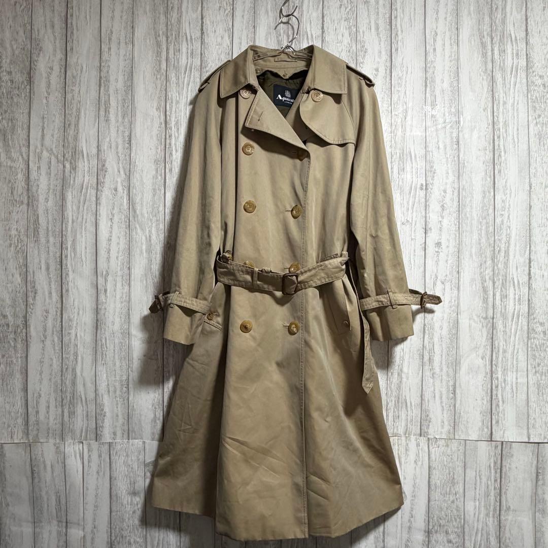 【日本製】アクアスキュータム トレンチコート ライナー付 M〜L