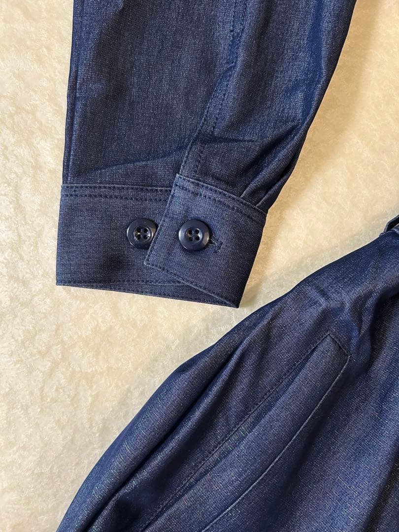 美品★ SHINY DENIM LIKE ROMPERS