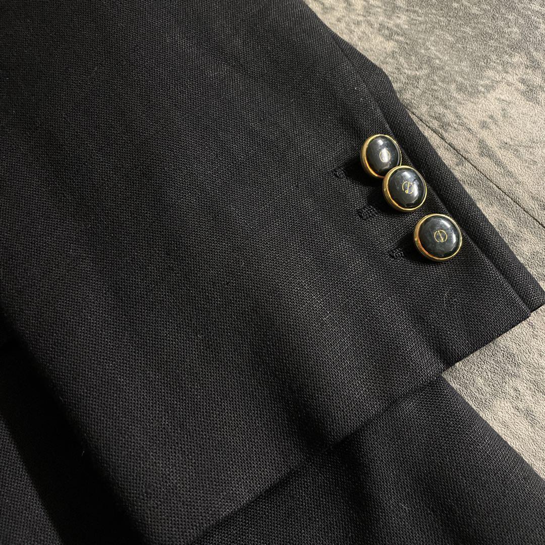 最高級 リネンブレンド ウール dunhill ダンヒル ダブルブレストスーツ