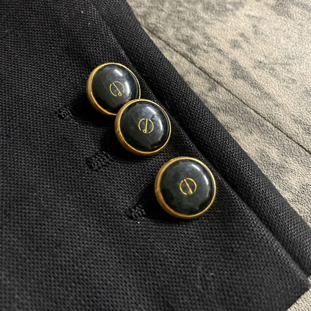 最高級 リネンブレンド ウール dunhill ダンヒル ダブルブレストスーツ