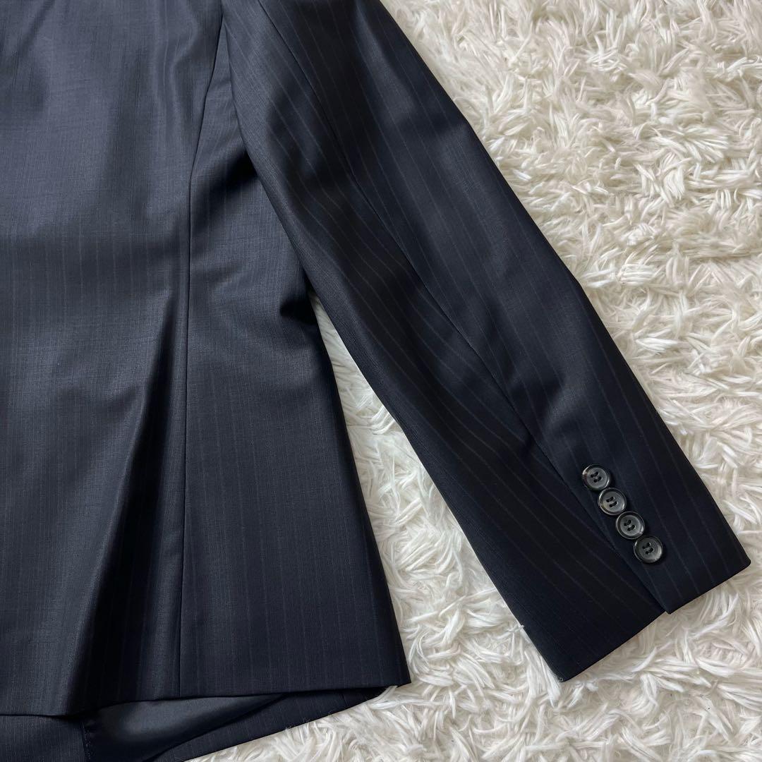 美品　23区　セットアップ　スーツ　スカート　大きいサイズ　44　ストライプ