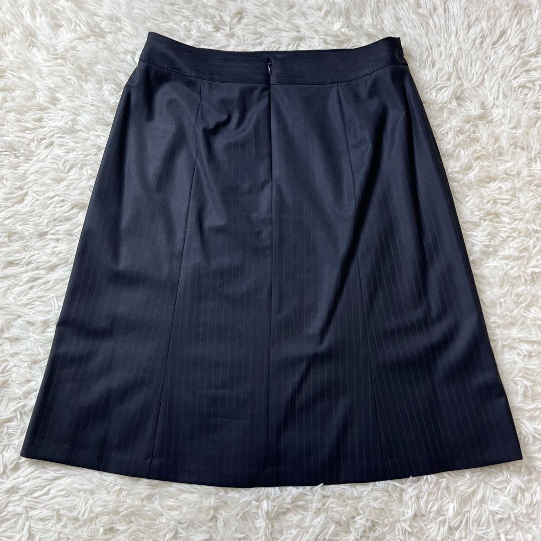 美品　23区　セットアップ　スーツ　スカート　大きいサイズ　44　ストライプ