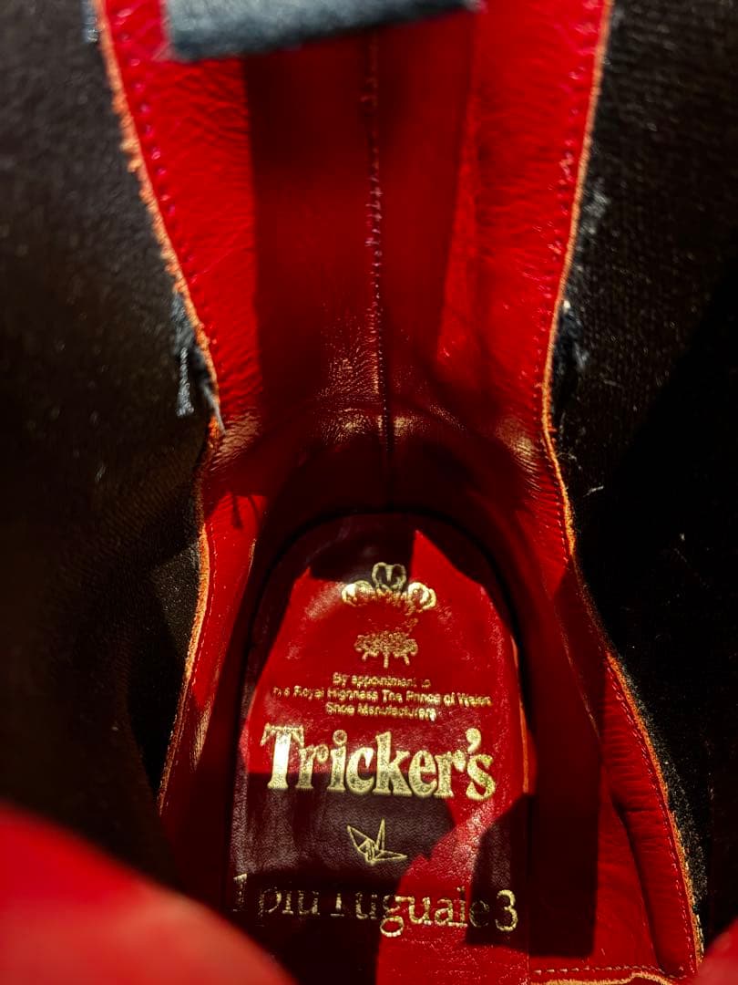 美品◆Tricker'sサイドゴアブーツ 黒チェルシーブーツ UK7.5