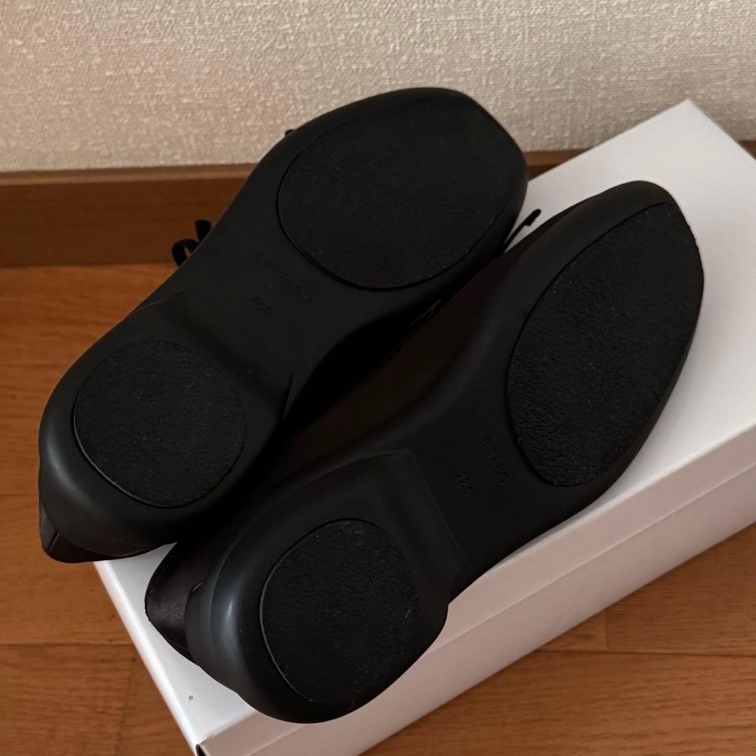 【美品】Le Talon ルタロン　Lダブルリボンバレリーナシューズ