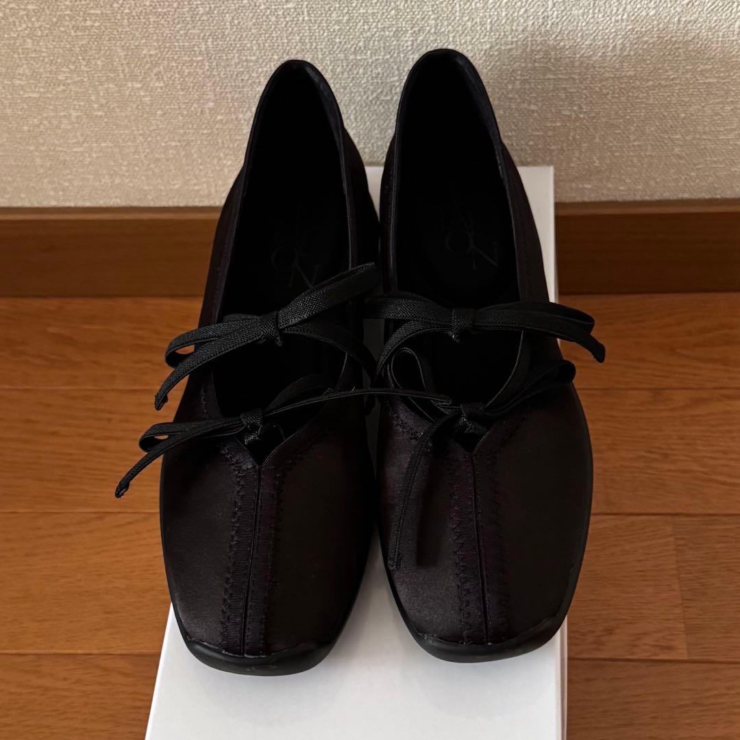 【美品】Le Talon ルタロン　Lダブルリボンバレリーナシューズ