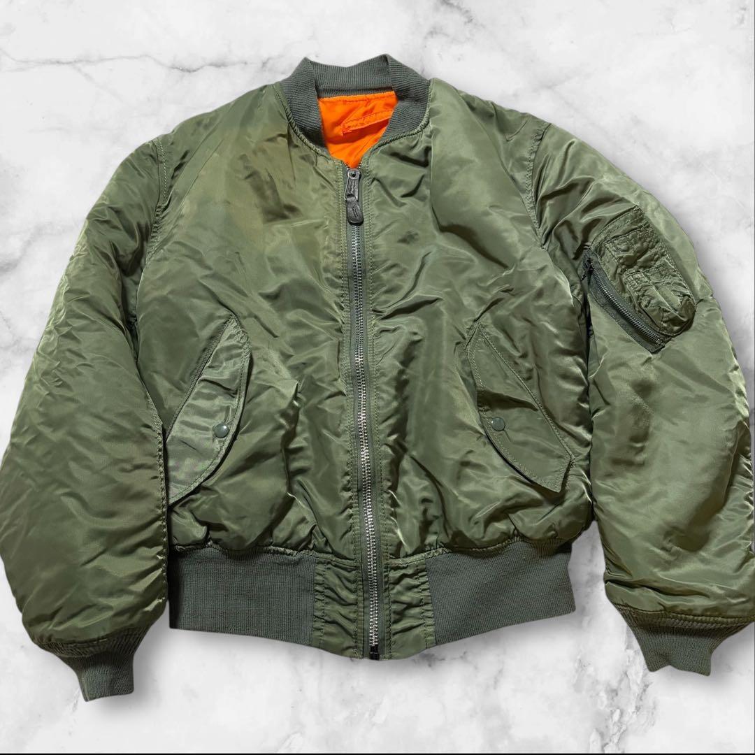 旧タグ80s アルファ MA-1フライトジャケット 空軍 アメリカ製 米国古着