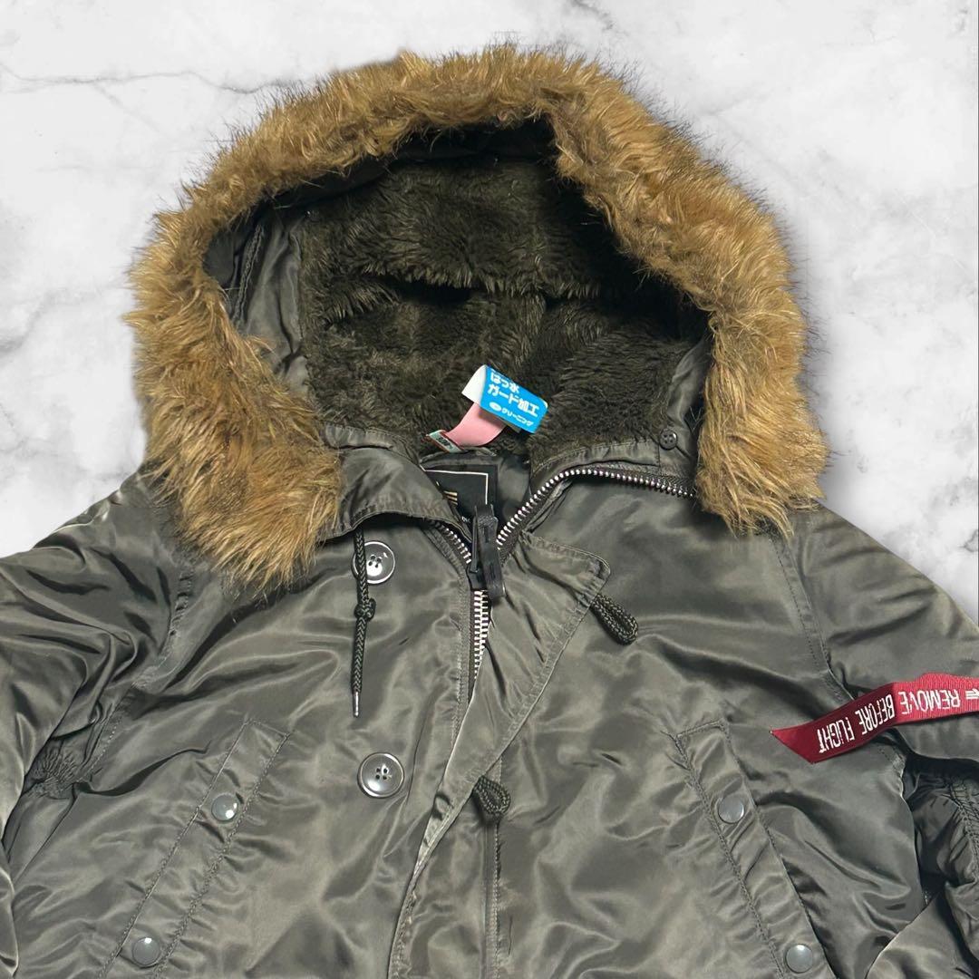 【美品】ALPHA N-3B 90s USA製 ファー　ミリタリージャケット