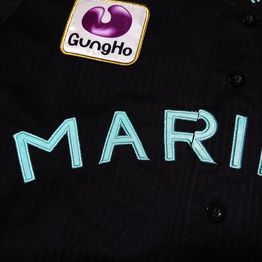 ■千葉ロッテマリーンズ 2021 ブラックサマー 鈴木昭汰 ユニフォーム 黒緑L