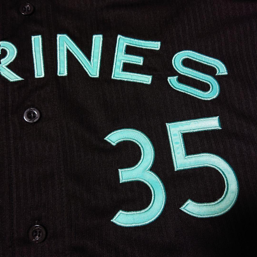 ■千葉ロッテマリーンズ 2021 ブラックサマー 鈴木昭汰 ユニフォーム 黒緑L