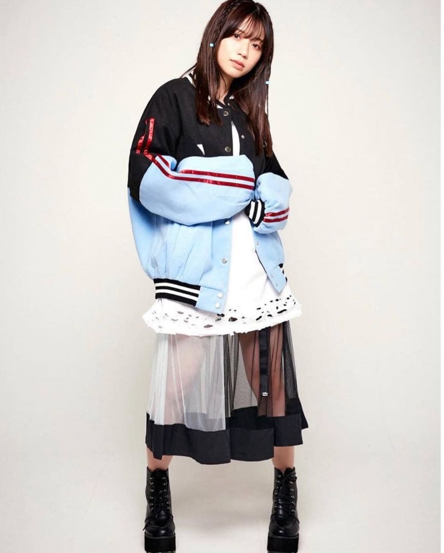 KMK ダブルロゴワッペン/Arm LINE切替ビッグトラックスタジャン