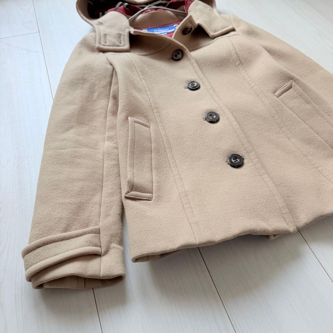 希少✨バーバリーブルーレーベル　ウール　フーデットコート　ショートコート　38