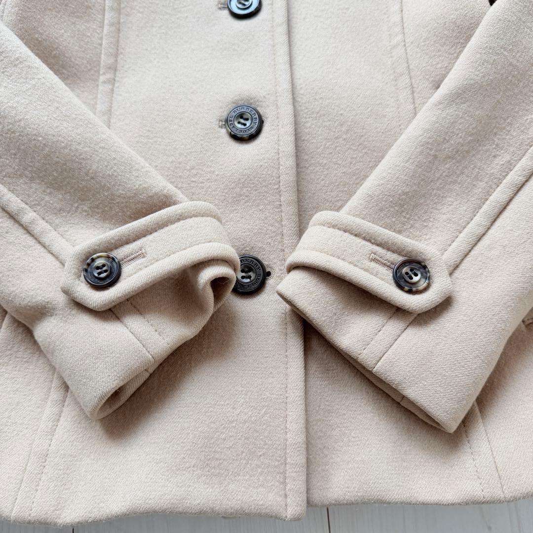 希少✨バーバリーブルーレーベル　ウール　フーデットコート　ショートコート　38