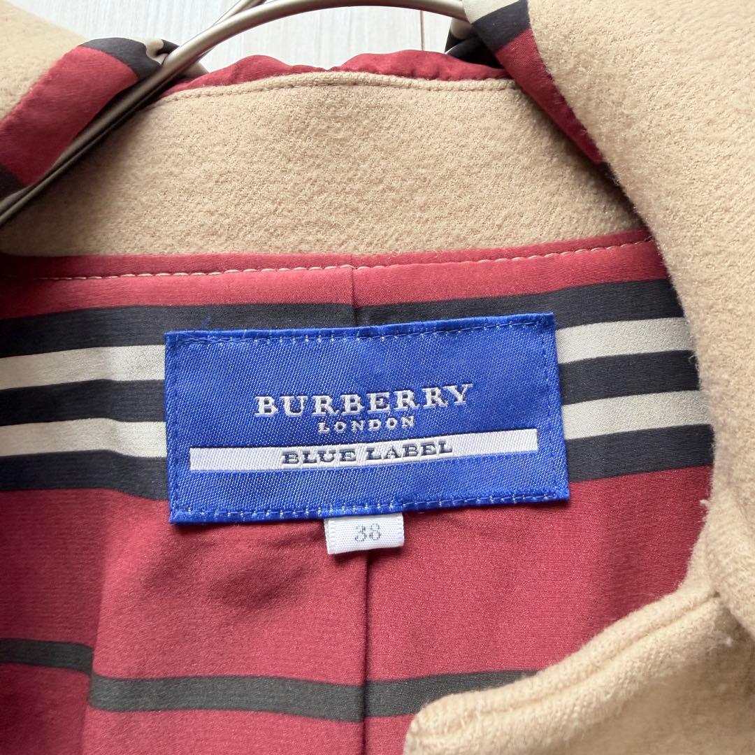 希少✨バーバリーブルーレーベル　ウール　フーデットコート　ショートコート　38