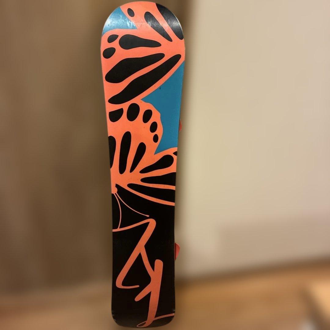 【K2】子供用　マルチカラー スノーボード ピンクバインディング