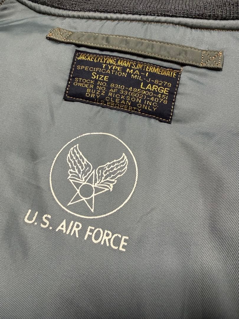 バズリクソンズ MA-1 フライトジャケット ワッペン Ｌサイズ