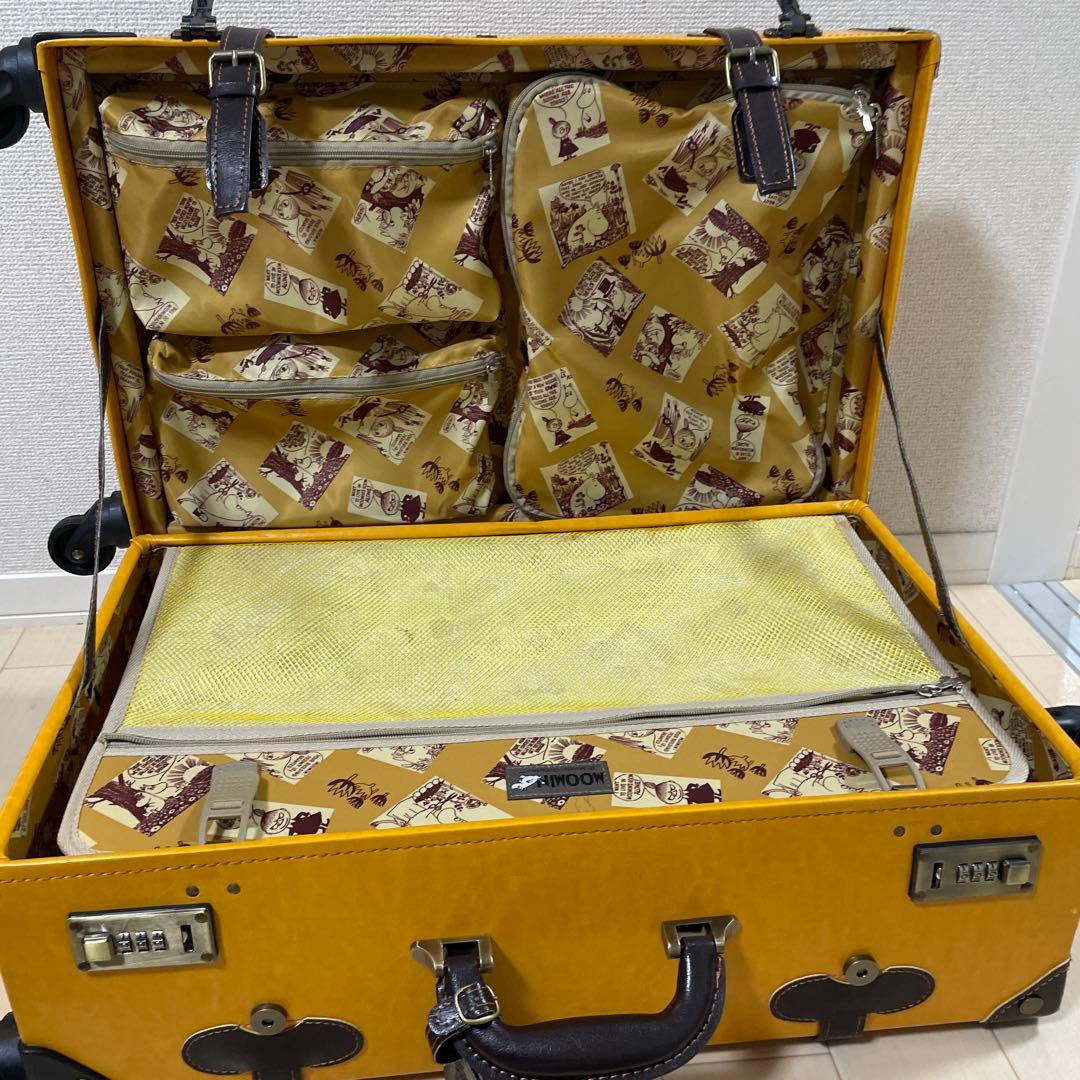 最終値下　廃盤　リトルミイ　キャリーケース　スーツケース　革　イエロー　50L