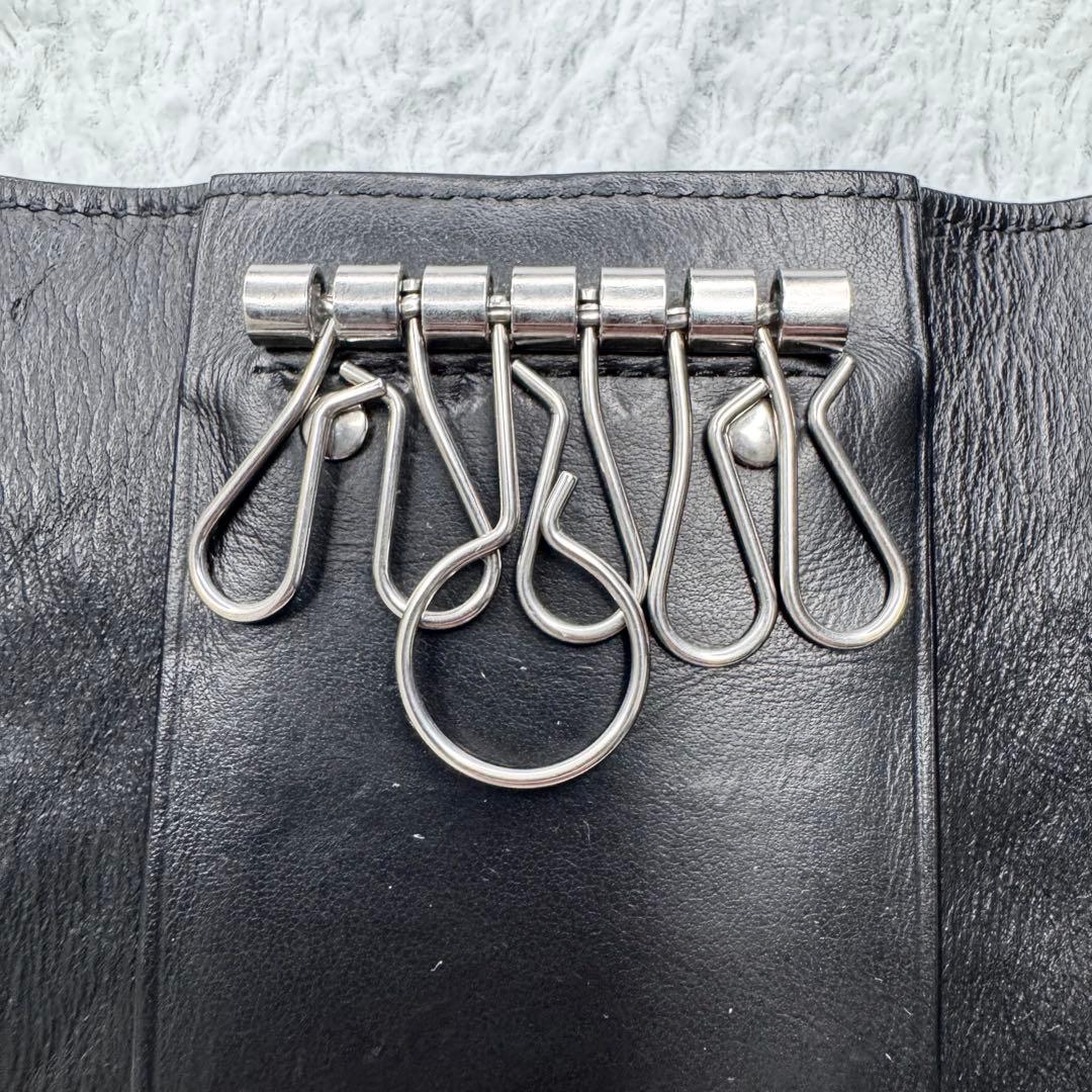 RFID ボッテガヴェネタ キーケース マキシイントレチャート 6連 黒