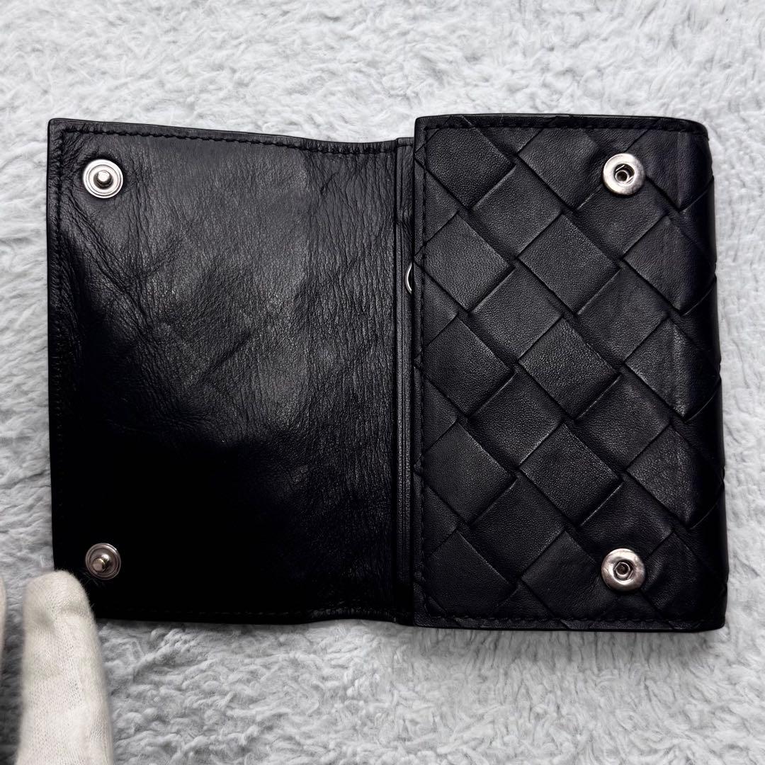 RFID ボッテガヴェネタ キーケース マキシイントレチャート 6連 黒