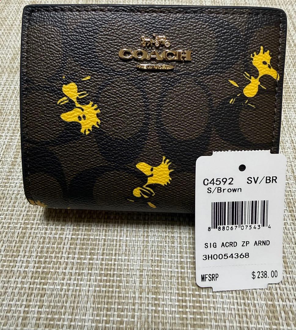 [コーチ] 二つ折り財布 スヌーピーコラボ 未使用