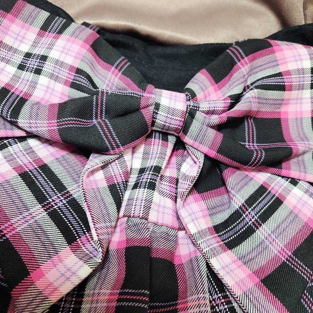 希少レア MARS マーズ ビッグリボンスカート　チェック 平成 Y2K