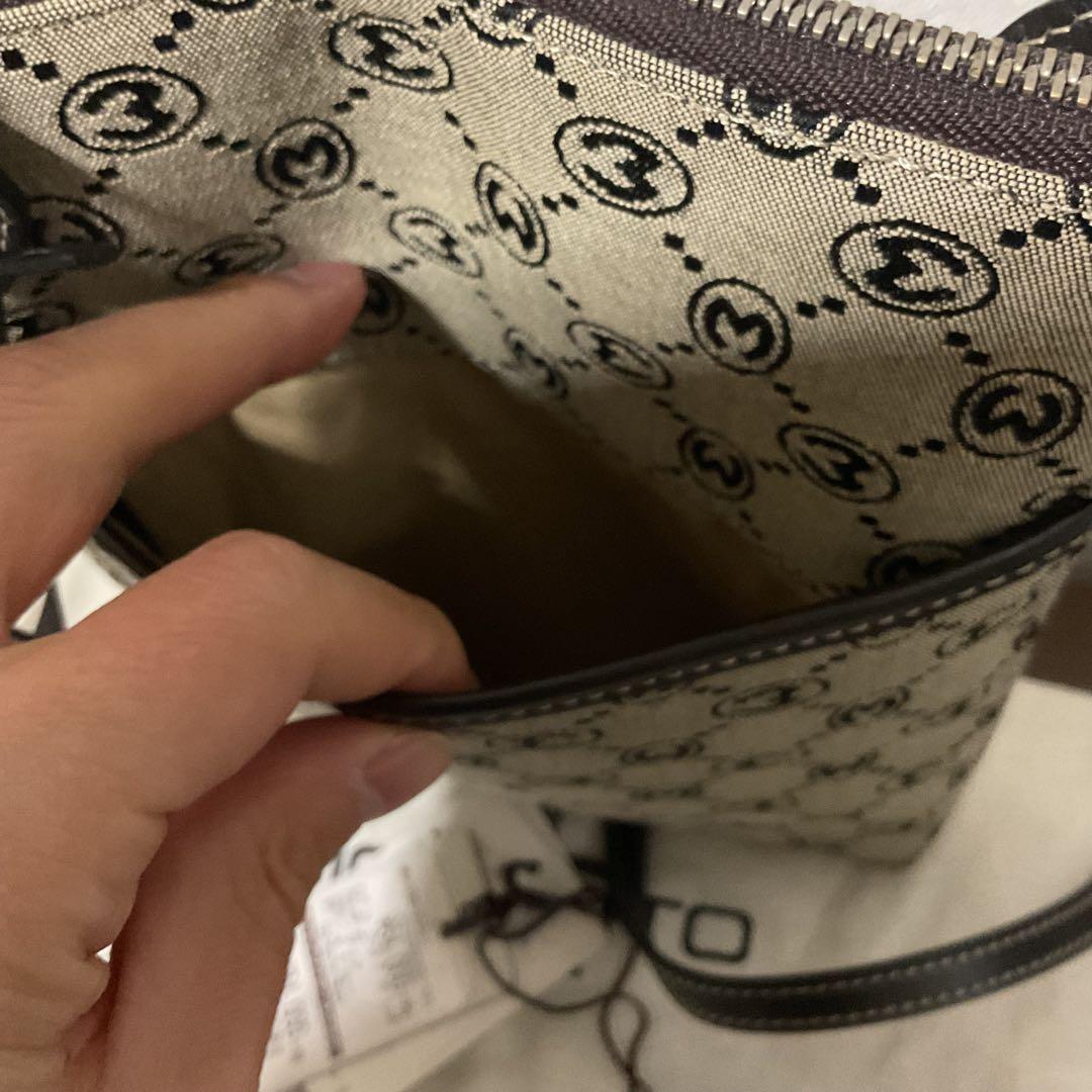 ファボチャン 使用２日 美品 モラビト レザー×ジャガード ショルダー