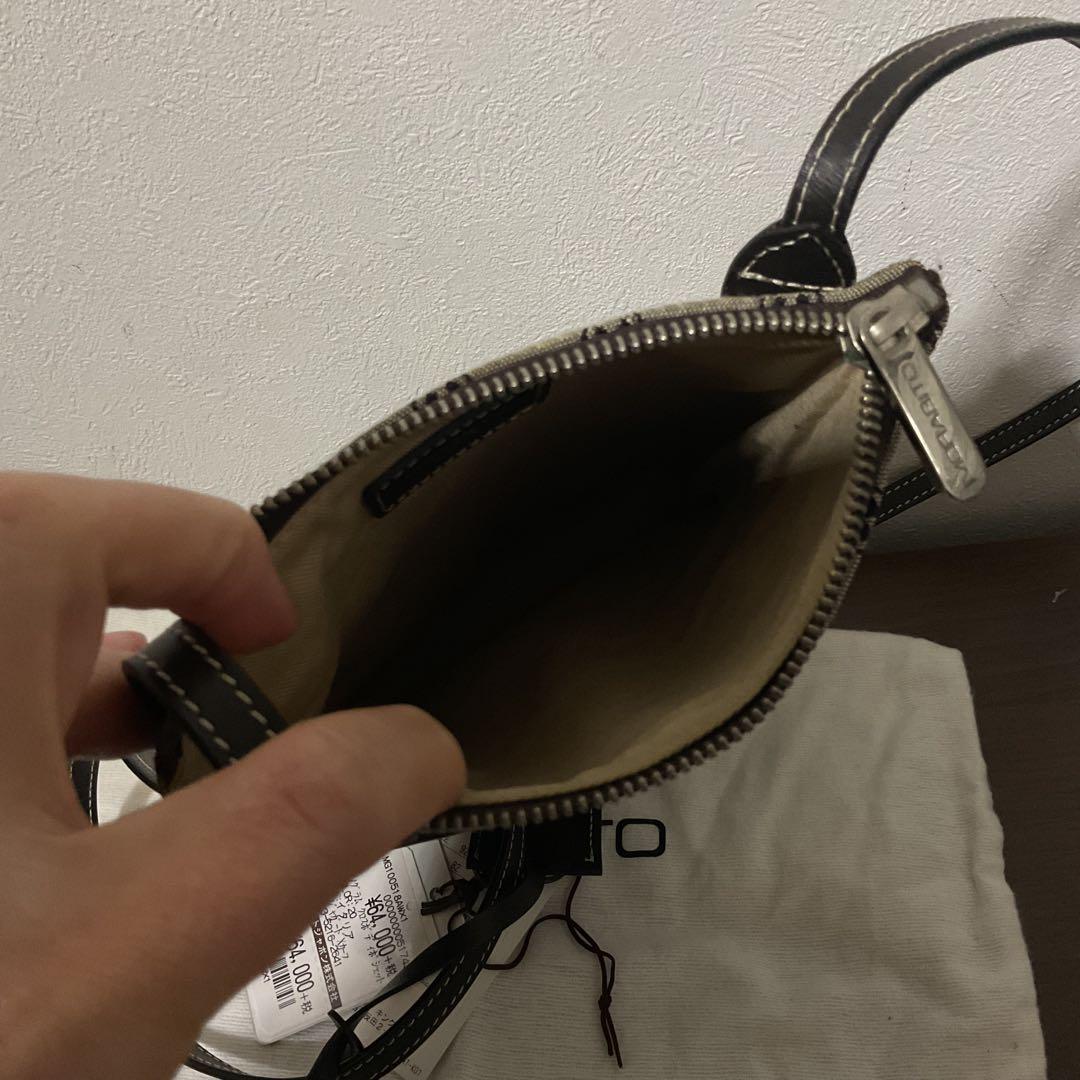 ファボチャン 使用２日 美品 モラビト レザー×ジャガード ショルダー