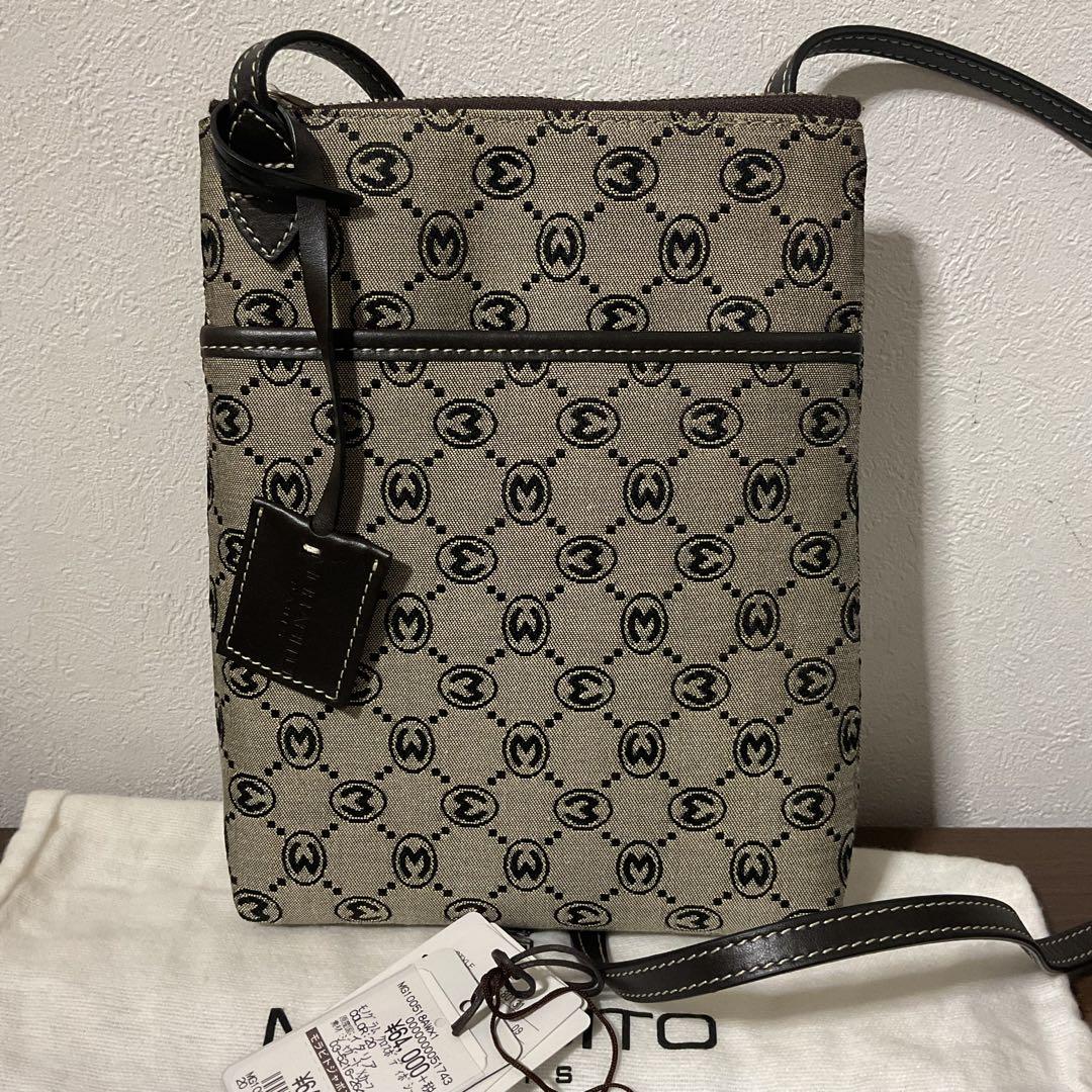 ファボチャン 使用２日 美品 モラビト レザー×ジャガード ショルダー