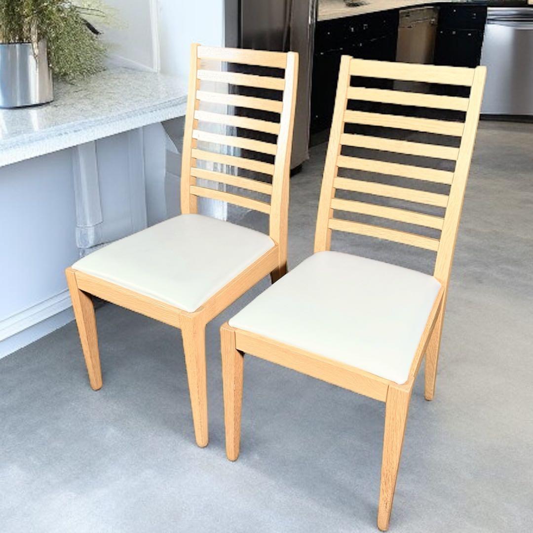 HR820-1 【美品】秋田木工 アキモク　N-005ダイニングチェア 2脚