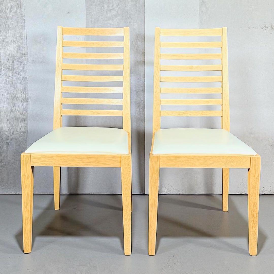 HR820-1 【美品】秋田木工 アキモク　N-005ダイニングチェア 2脚