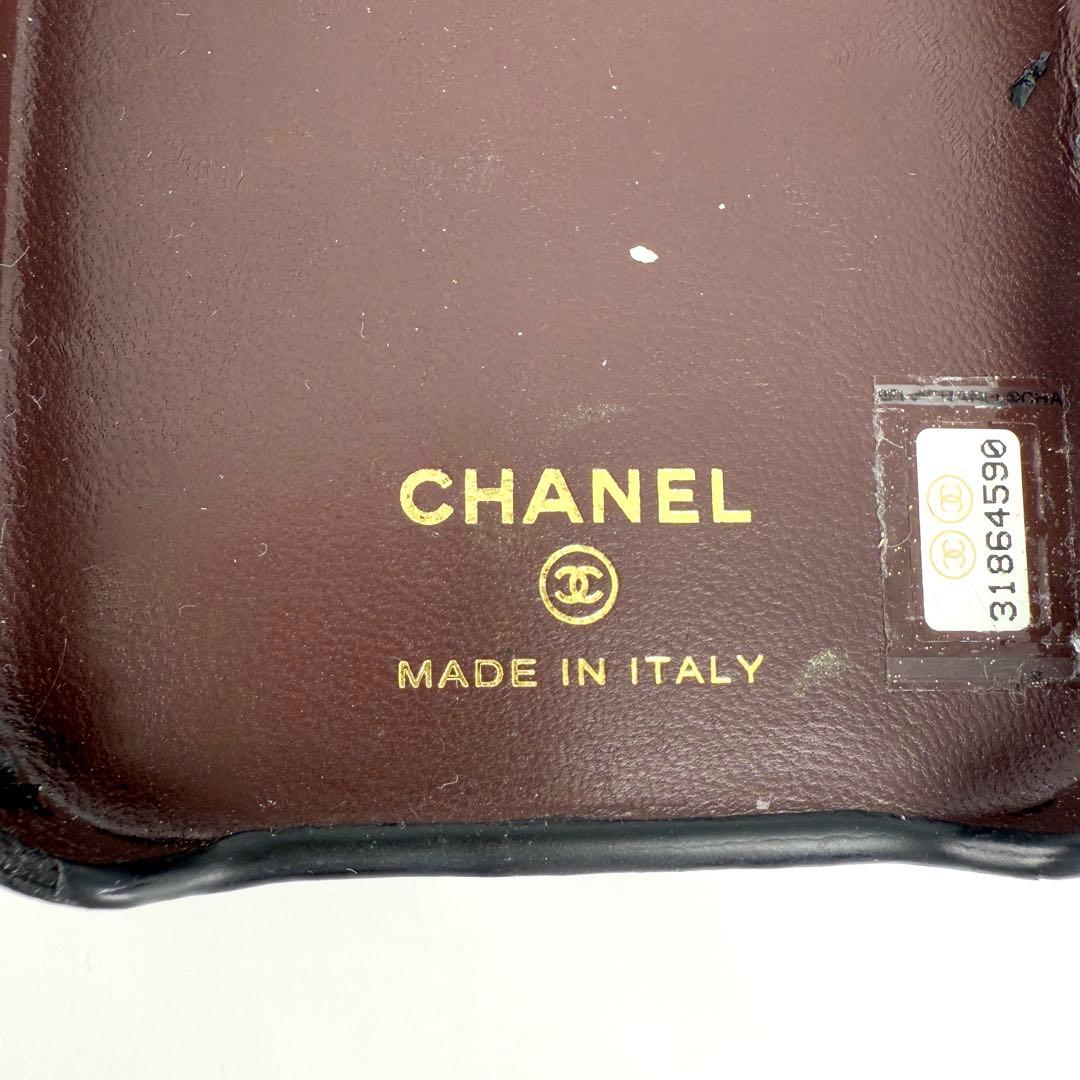 CHANEL キャビアスキン iPhone 13 pro ケース チェーン 黒
